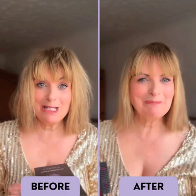 Before and after hair result