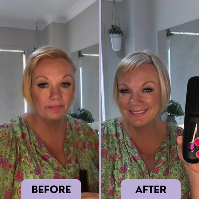 Before and after hair result