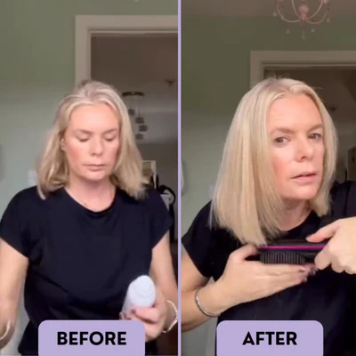 Before and after hair result